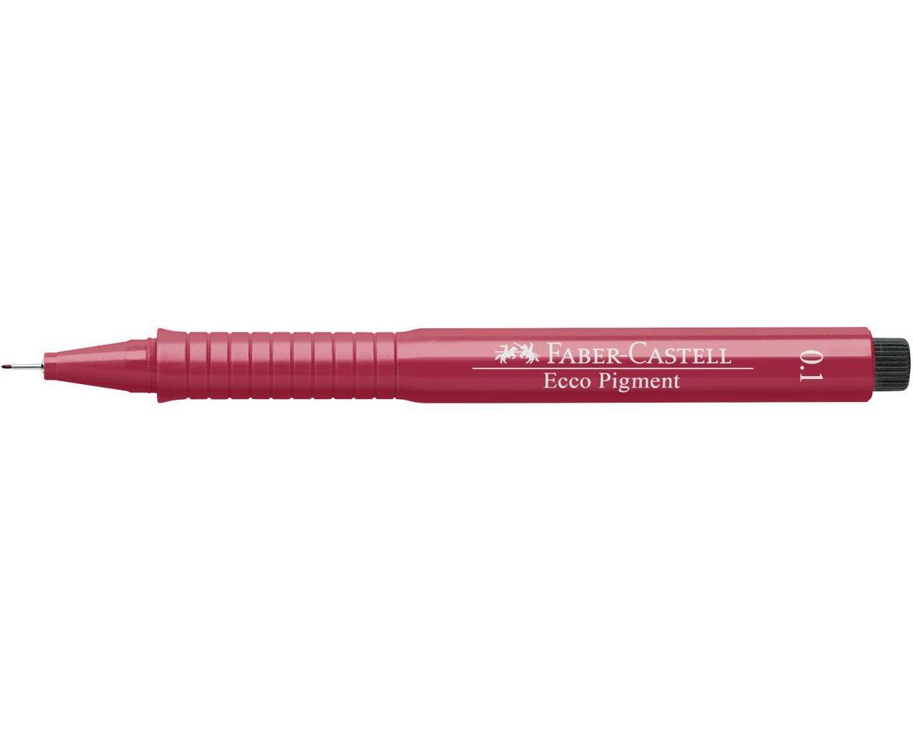 Tuschritpenna ECCO-PIGMENT Faber-Castell 0,1mm Röd