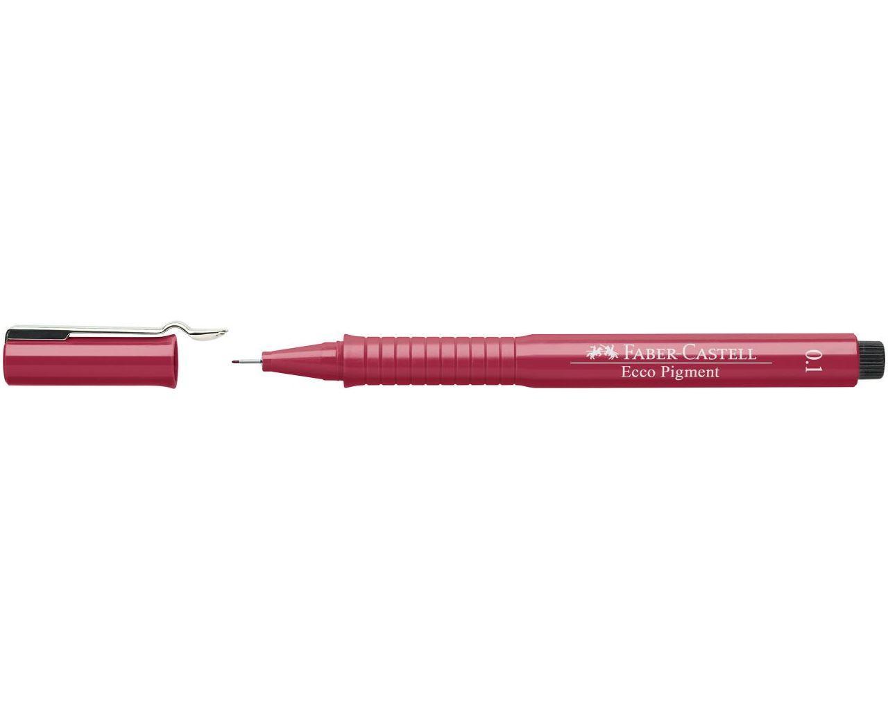 Tuschritpenna ECCO-PIGMENT Faber-Castell 0,1mm Röd