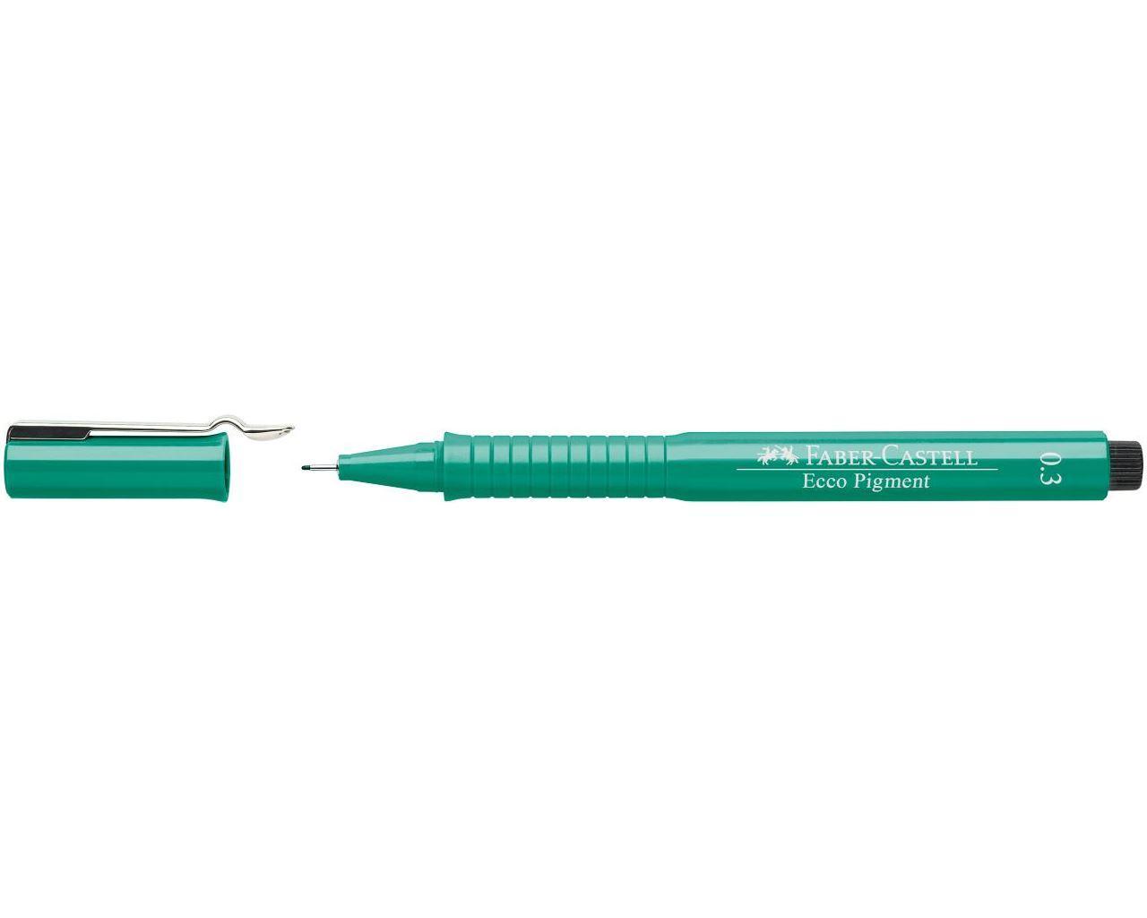 Tuschritpenna ECCO-PIGMENT Faber-Castell 0,3mm Grön