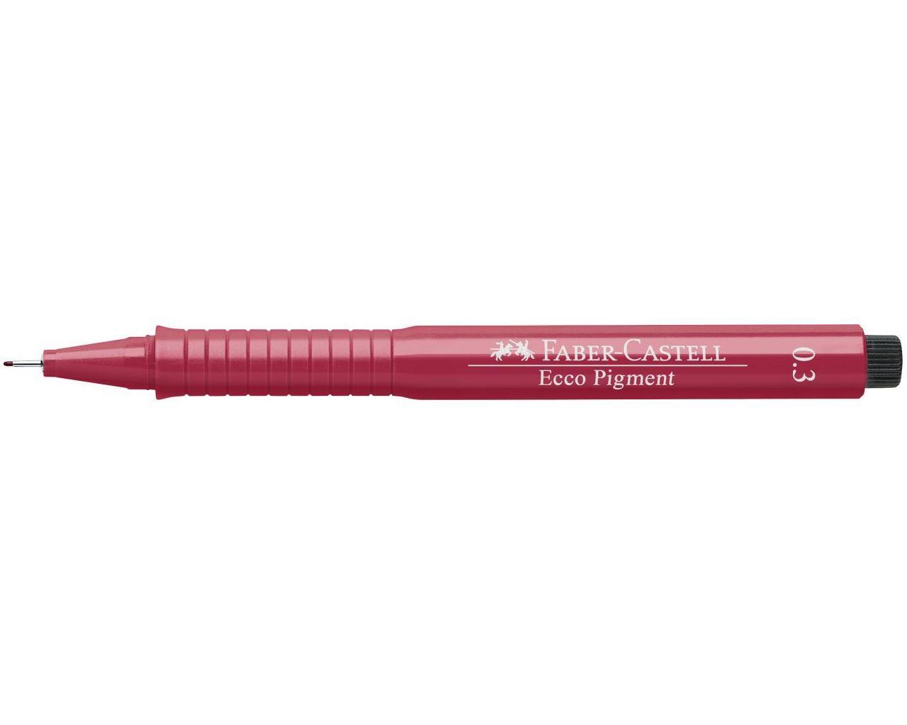 Tuschritpenna ECCO-PIGMENT Faber-Castell 0,3mm Röd