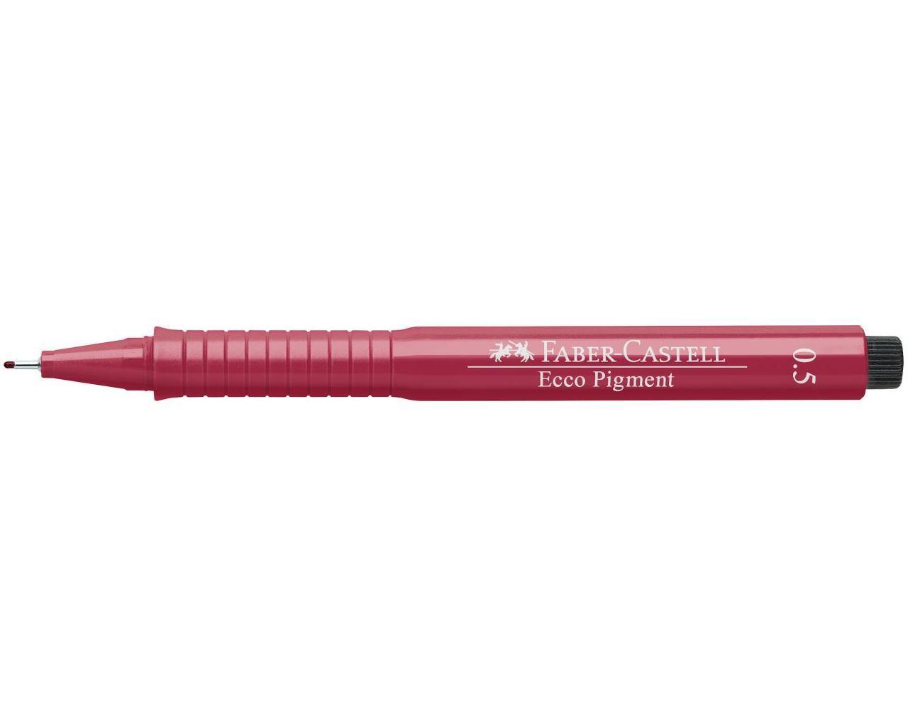 Tuschritpenna ECCO-PIGMENT Faber-Castell 0,5mm Röd