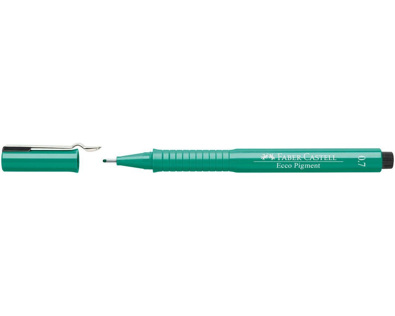 Tuschritpenna ECCO-PIGMENT Faber-Castell 0,7mm Grön