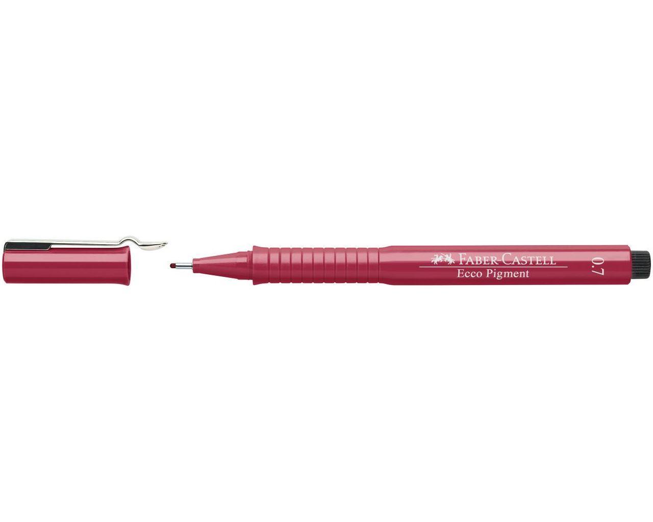 Tuschritpenna ECCO-PIGMENT Faber-Castell 0,7mm Röd