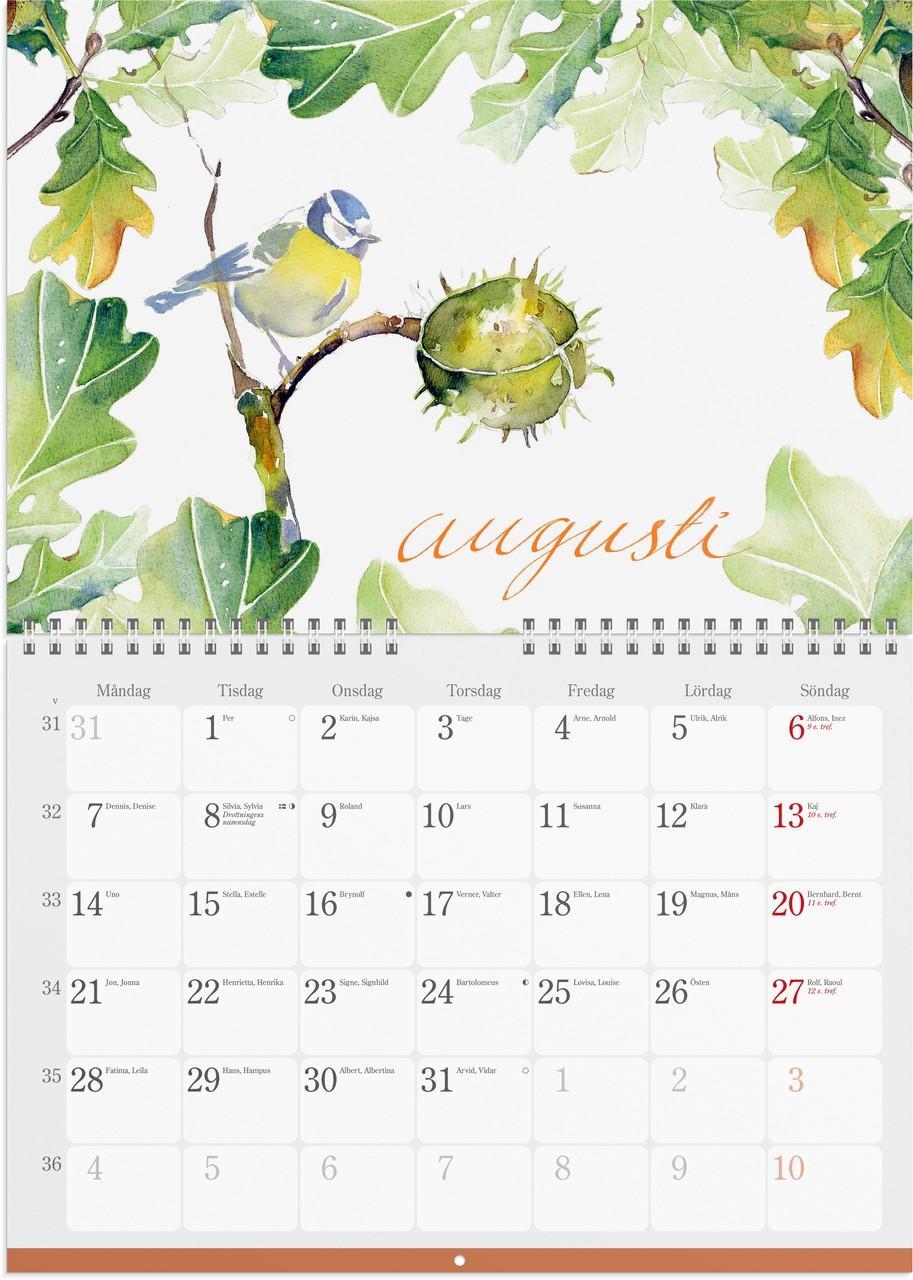 Väggkalender Burde 1728 Naturalmanacka 297x420mm