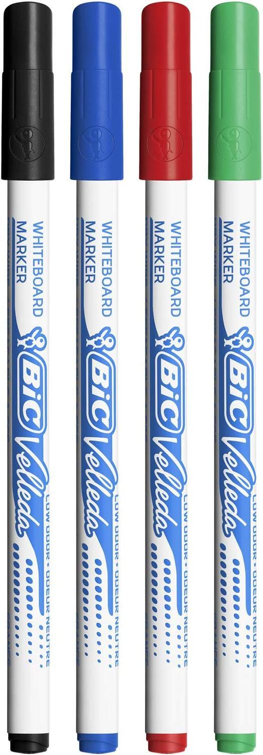 Whiteboardpenna Marker Bic Velleda 1721 smal spets 4 färger/fp
