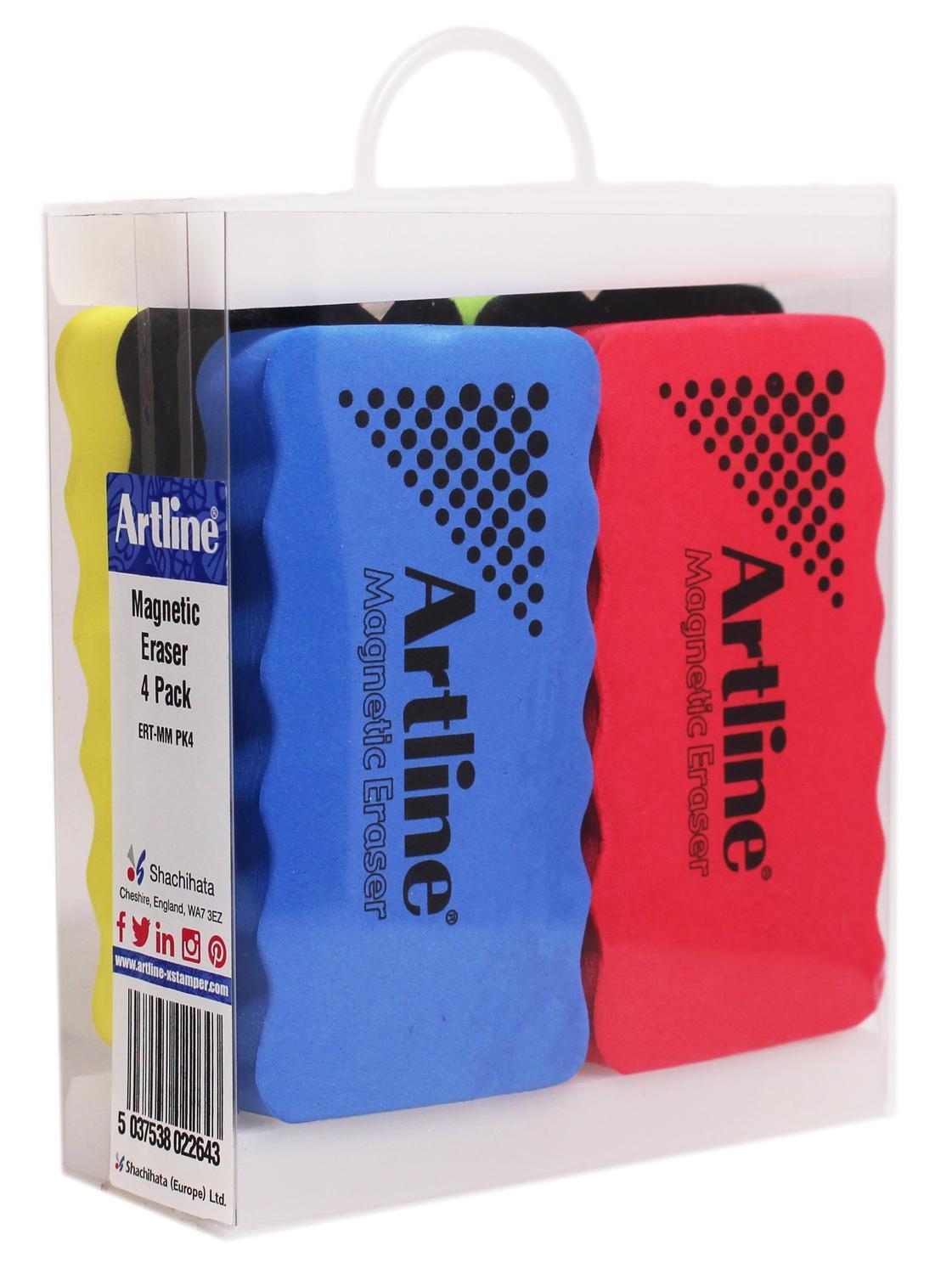 Whiteboardtorkare Artline Magnetic Eraser ERT-MM magnetisk, liten, 10,7x5,7x2,2cm. 4/fp