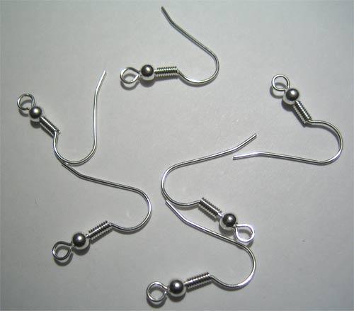 Örkrokar/Öronkrokar silverfärgade längd 20mm 15 par/fp (30 st)