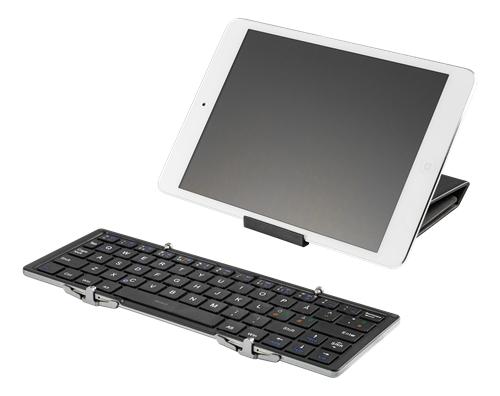 Tangentbord, minitangentbord, vikbart/hopfällbar, trådlöst, Deltaco TB-135 Foldable Bluetooth Pocket Keyboard (Nordic), bluetooth, Svart