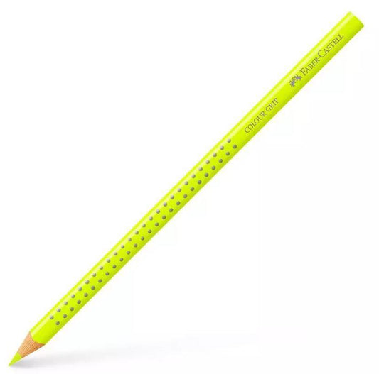 Akvarellpenna/Färgpenna Faber-Castell Grip Colour trekantig Neongul (yellow neon) 12 pennor/fp