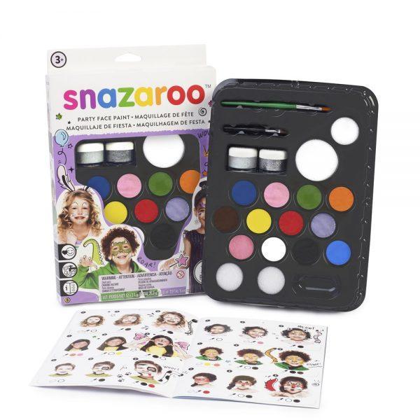 Ansiktsfärg Snazaroo Set Ultimate Party Pack, 21 delar, 12 färger+2 glitter/fp