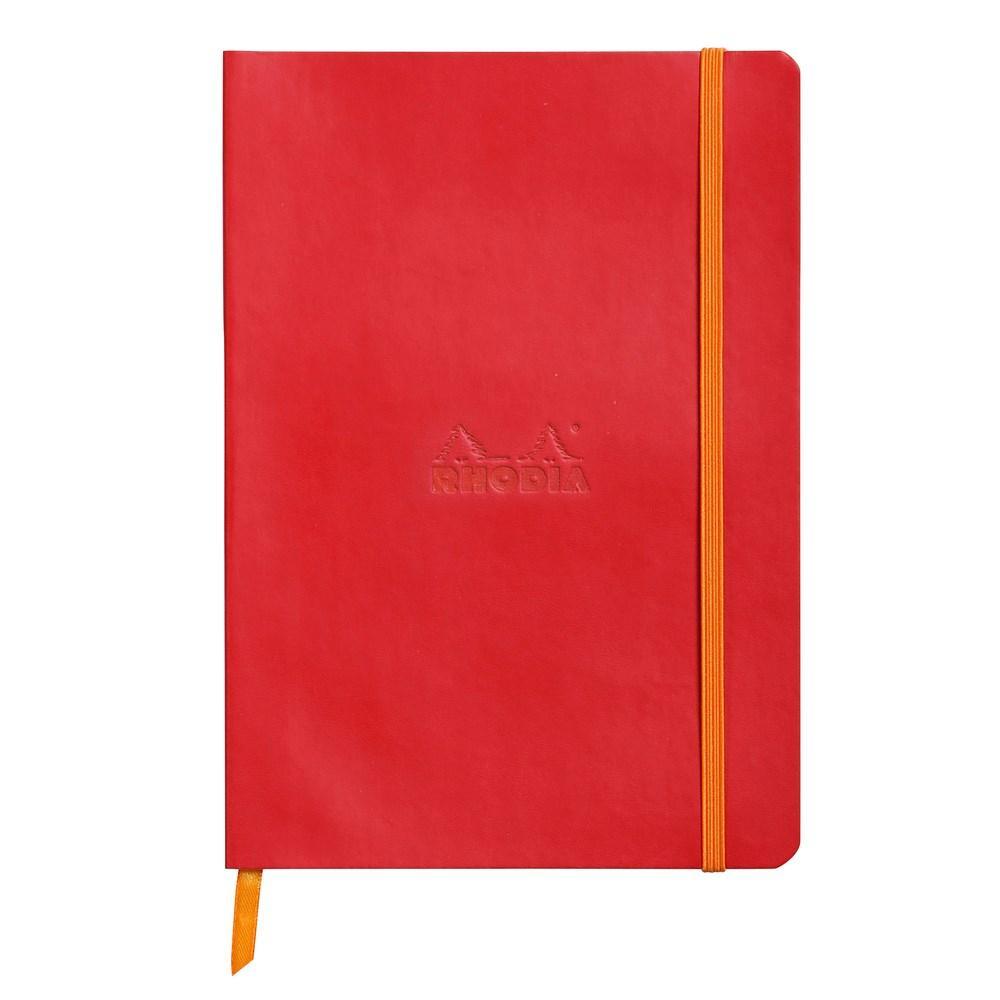 Anteckningsbok Rhodia Rhodiarama Softcover A5 LINED (Linjerat) 90g, 80 blad, Poppy