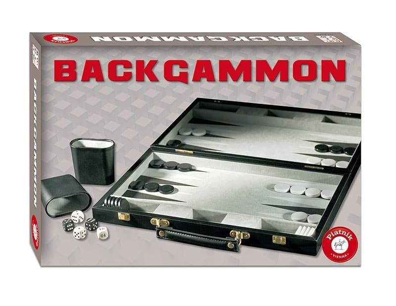 Backgammon sällskapsspel/brädspel Piatnik 37,5cm i väska