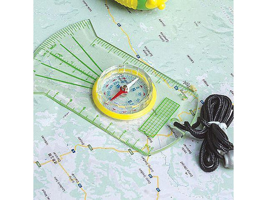 Barnkompass: Kompass till barn, med linjal