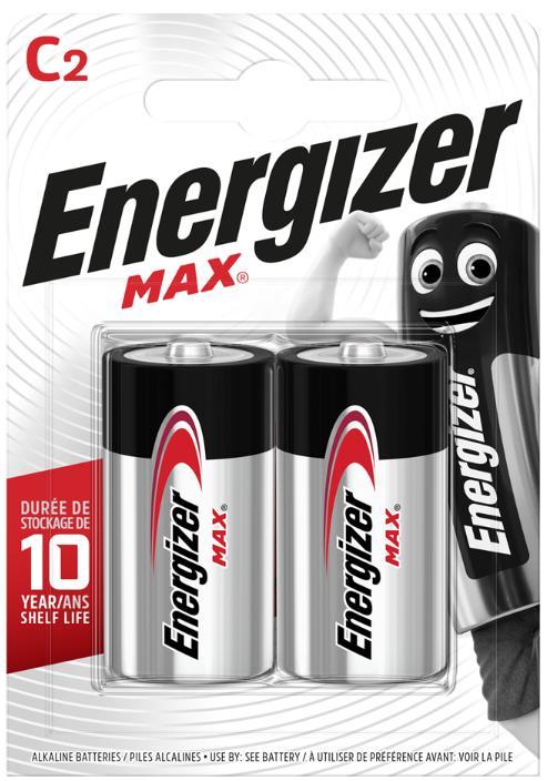 Batterier Energizer Max Alkaliska C LR14/E93 2/fp