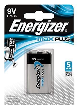 Batterier Energizer Max Plus Alkaliska 9V 9V-9B/522/6LR61, 1/fp