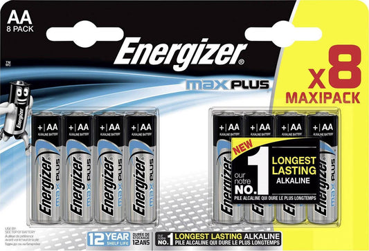 Batterier Energizer Max Plus Alkaliska AA LR6/E91 8/fp