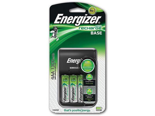 Batteriladdare Energizer Recharge Base (för AA/AAA) + 4 st AA-batterier 1300mAh