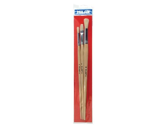 Borstpenselset Milan 512/522, storlek nr 6, 10 & 8, 3 penslar/fp