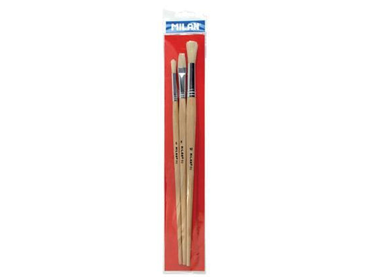 Borstpenselset Milan 512/522, storlek nr 6, 10 & 8, 3 penslar/fp