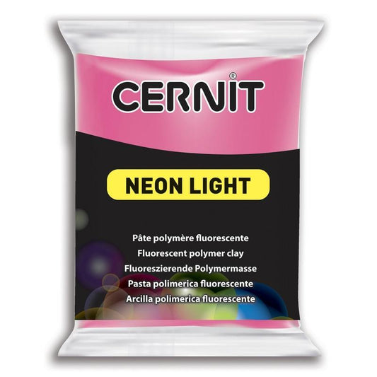 Cernit Neon Light modellera 56 gram, Neonrosa/Neon Fuchsia/Pink (922)