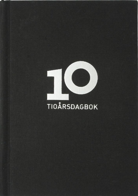 Dagbok Burde 1133 10-årsdagbok Svart linnetextil (ej årsbunden)
