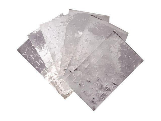 Dekorationsetiketter Silverstjärnor 25mm 108/fp