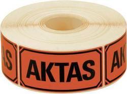 Emballageetiketter "AKTAS", 1000 etiketter/rulle