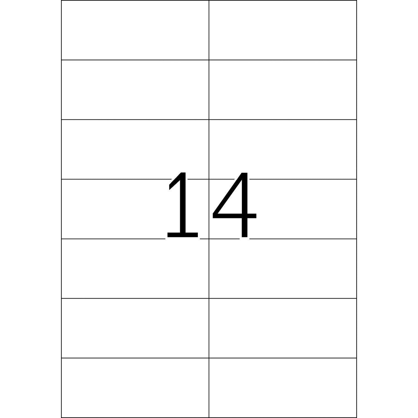 Etikett Herma Special 5058, färgade etiketter, avtagbara, A4, 105x42,3mm, Gul, 20 ark/fp (280 st etiketter)