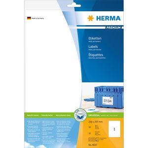 Etiketter Herma 8637 Premium A4 210x297mm 10 ark/fp (10 st etiketter)