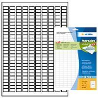 Etiketter Herma Movables 10000 A4 17,8x10,0mm Vit avtagbara/flyttbara, 25 ark/fp (6750 st etiketter)
