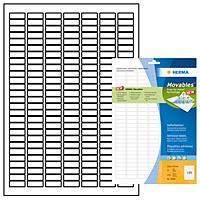 Etiketter Herma Movables 10001 A4 25,4x10,0mm Vit avtagbara/flyttbara, 25 ark/fp (4725 st etiketter)
