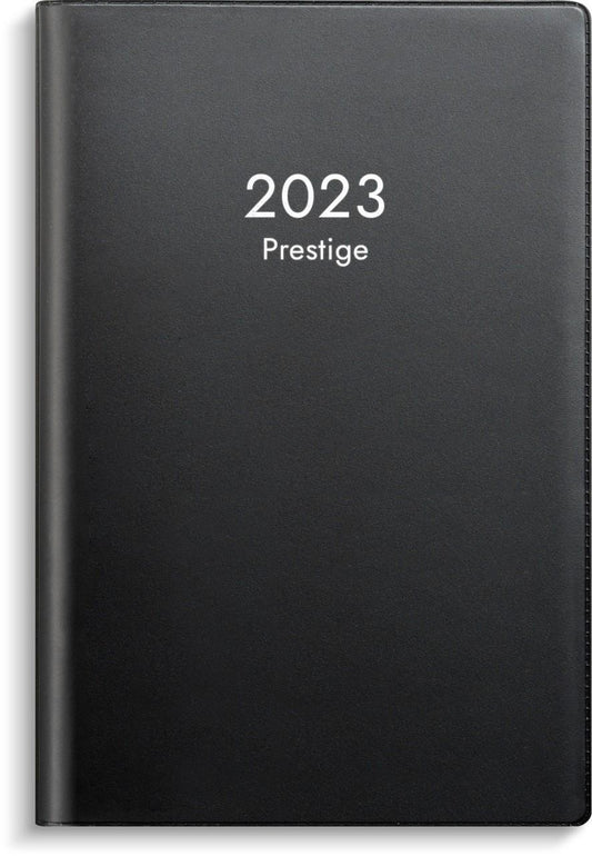 Fickkalender Burde Prestige 3343, 83x127mm, Svart plast