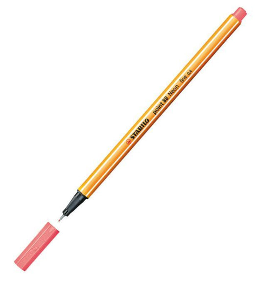 Fineliner Stabilo Point 88 Neon, Neonröd (040) 1/fp
