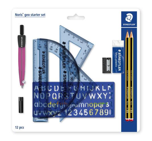 Geometriset Staedtler Noris geo starter set, 12 delar