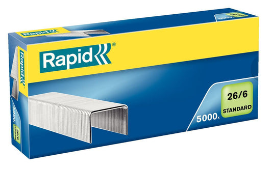 Häftklammer Rapid standard 26/6, 5000 klamrar/ask