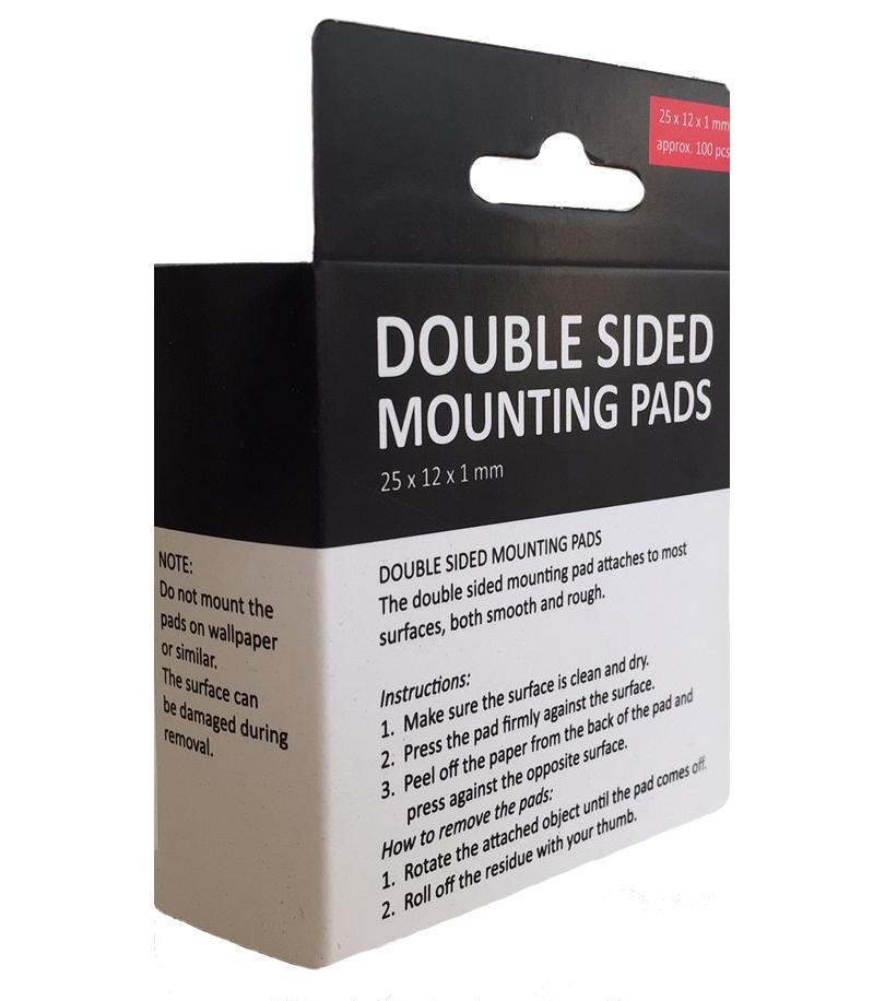Häftkuddar/Fästkuddar, dubbelhäftande, 25x12x1mm 100/ask