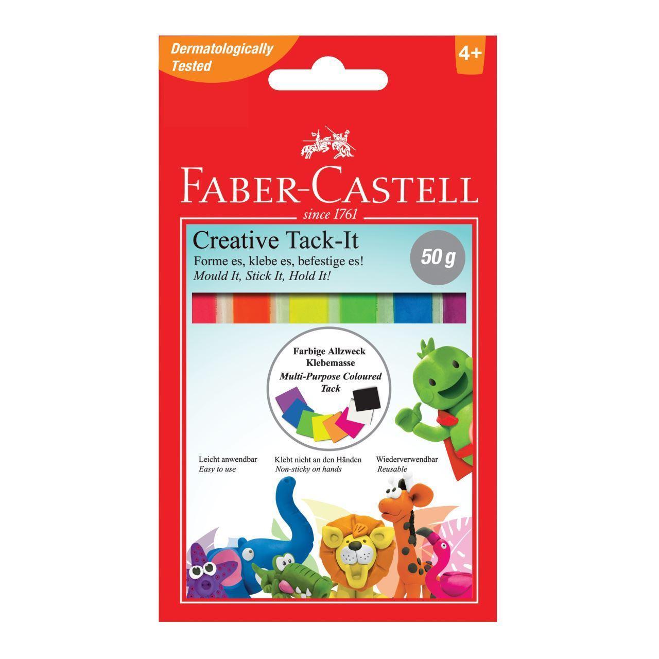Häftmassa Faber-Castell Creative Tack-It 50 g, Neonfärger