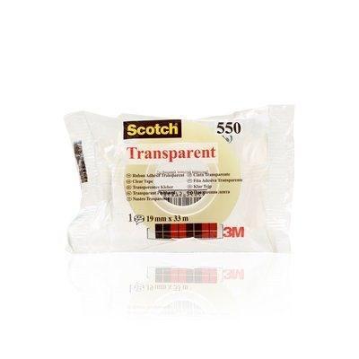 Kontorstejp Scotch 550 33m x 19mm klar 8/fp