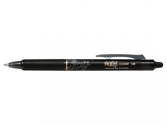 Kulpenna "korsordspenna" Pilot Frixion Clicker 10 BLRT-FR10-B Broad 1,0mm (raderbart bläck) Svart