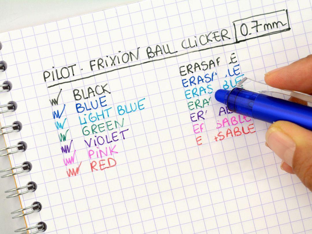 Kulspetspenna med raderbart bläck Pilot Frixion Ball Clicker 07 BLRT-FR7-LG, 0,7mm, Ljusgrön