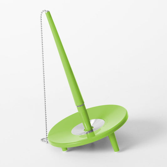 Kulspetspenna med ställ Ballograf Epoca Bank DeskSet Neongrön (med kedja)
