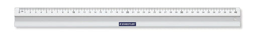 Linjal/Aluminiumlinjal/Metallinjal Staedtler, aluminium, 40cm cm/mm-gradering, med antiglid 1/fp