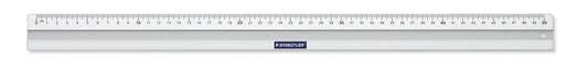 Linjal/Aluminiumlinjal/Metallinjal Staedtler, aluminium, 50cm cm/mm-gradering, med antiglid 1/fp