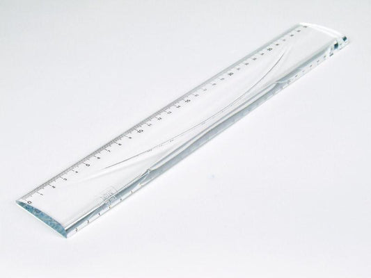 Linjal COM-906 Acrylic-line, glasklar, Klar akryl 30cm