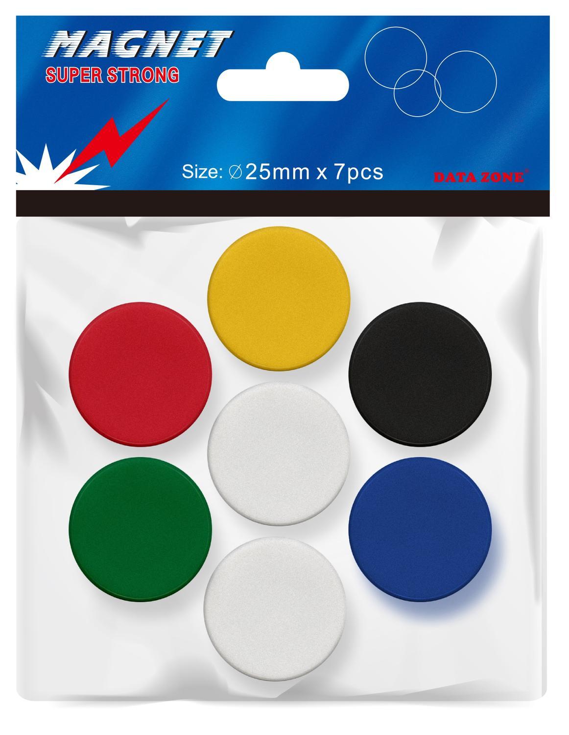 Magneter 25mm Blandade/sorterade färger 7/fp