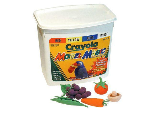 Modellera Crayola Model Magic 900g, primärfärger, 4 färger (Vit, blå, röd & gul)