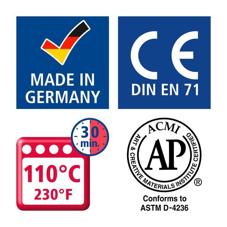 Modellera-set: Modellera Fimo Kids (8034 19), form&play, Unicorn (Enhörning), 4 x 42 gram