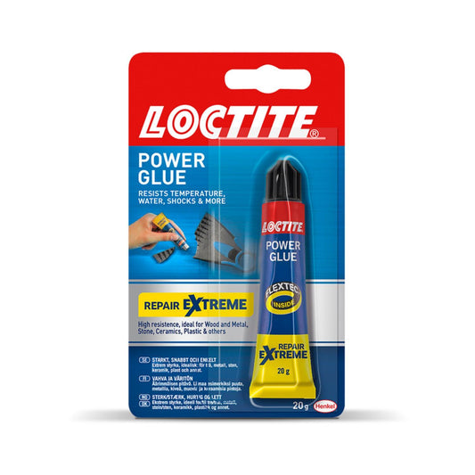 Montagelim, Universallim, Loctite Power Glue Repair Extreme, 20 gram