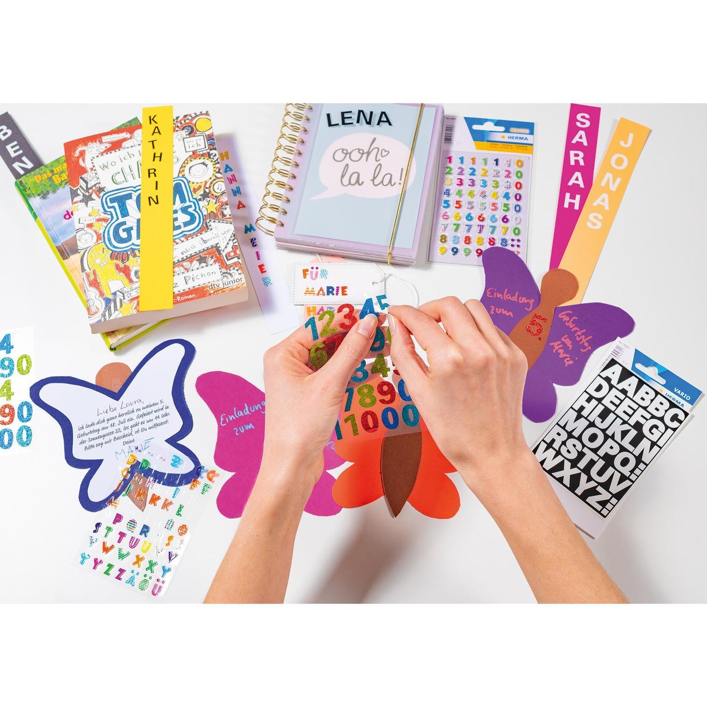 Märketikett Herma Vario 4170 Siffror 0-9 25mm, Vit, 1 ark/fp