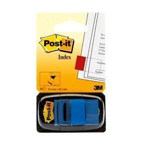 Märkflik Post-it Index 1/1" (25,4x43,2mm) 680-2, Blå, 50 flikar/fp